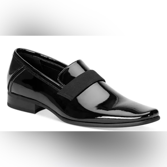 Calvin Klein Bernard Patent Leather Loafers NWT Black Slip-On Size 10 Wide main image 15